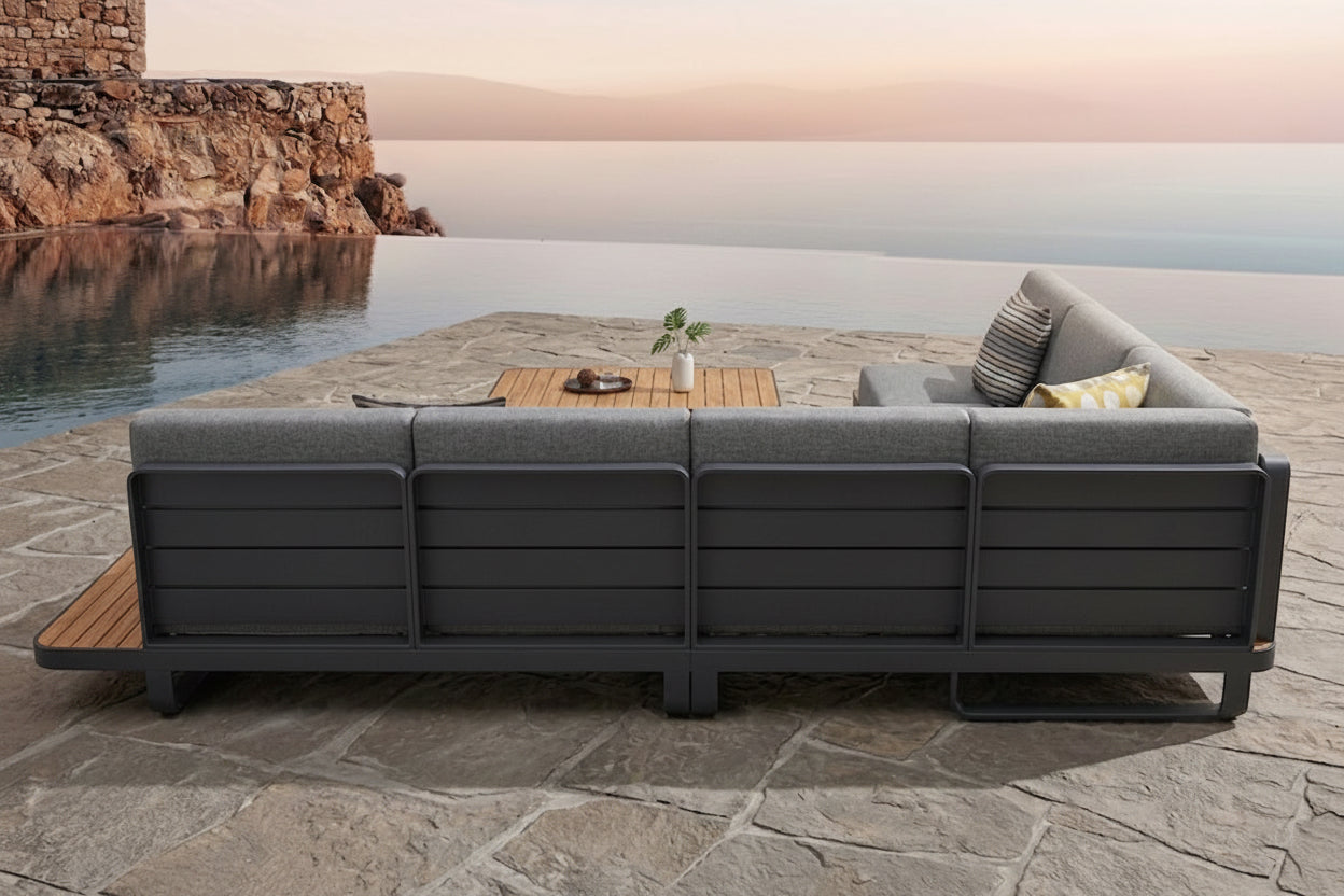 Salon de jardin modulable en bois